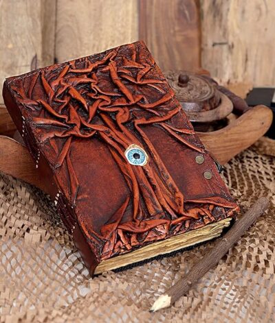 Hocus Pocus Book of Tree Spells Evil Eye Prop Gifts Decorations Leather Journal